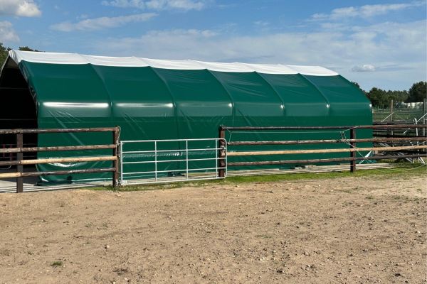 Weidezelt Weideunterstand Lagerzelt Rundbogenzelt 6m x 12m H 3,85m